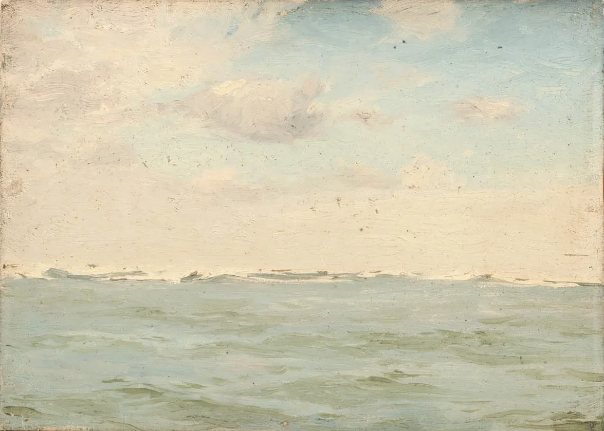 Oil painting by John Fraser, entitled 'Seascape'