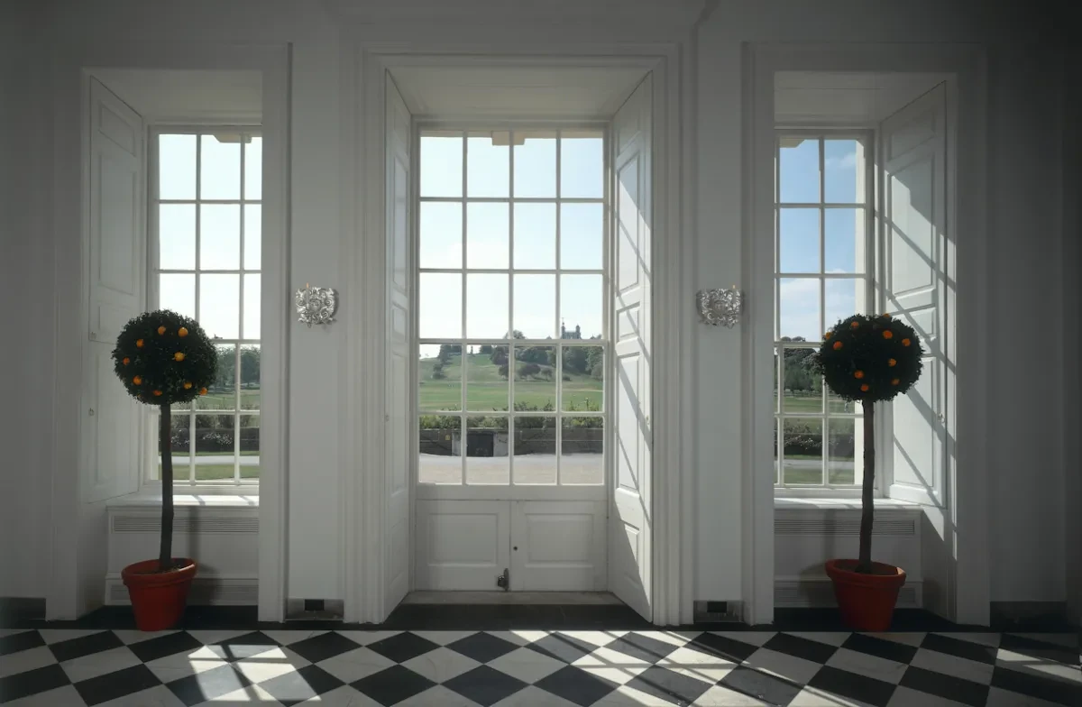 Windows in the Queen's House Orangery.